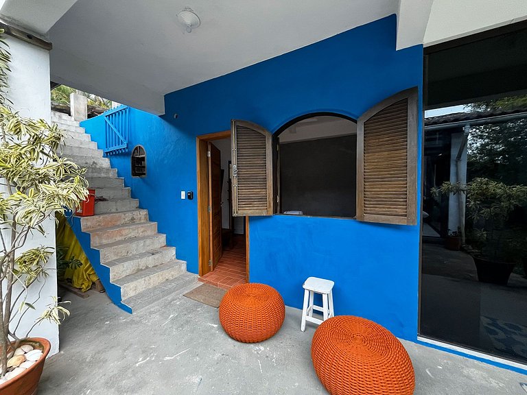 Suíte casal em Casa Pé no Rio e Frente para o Mar